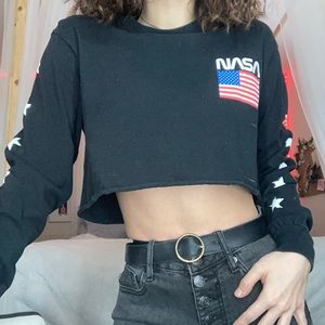 NASA cropped long sleeve